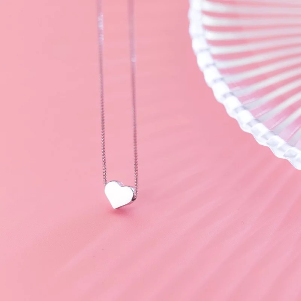 New Sterling Silver 925 Heart adjustable Necklace